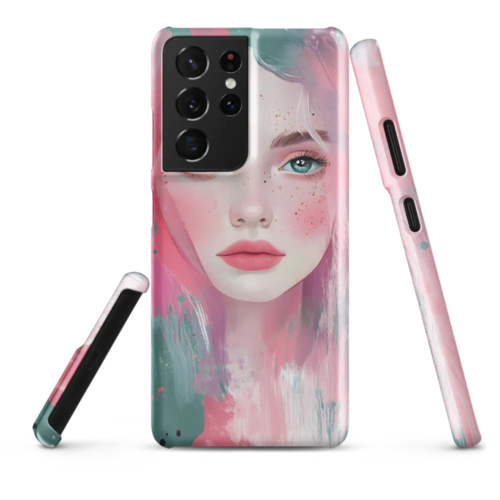 Dreamy Serenity: A Contemporary Portrait | Phone Case |  S21 Ultra | Snap Case | Matte