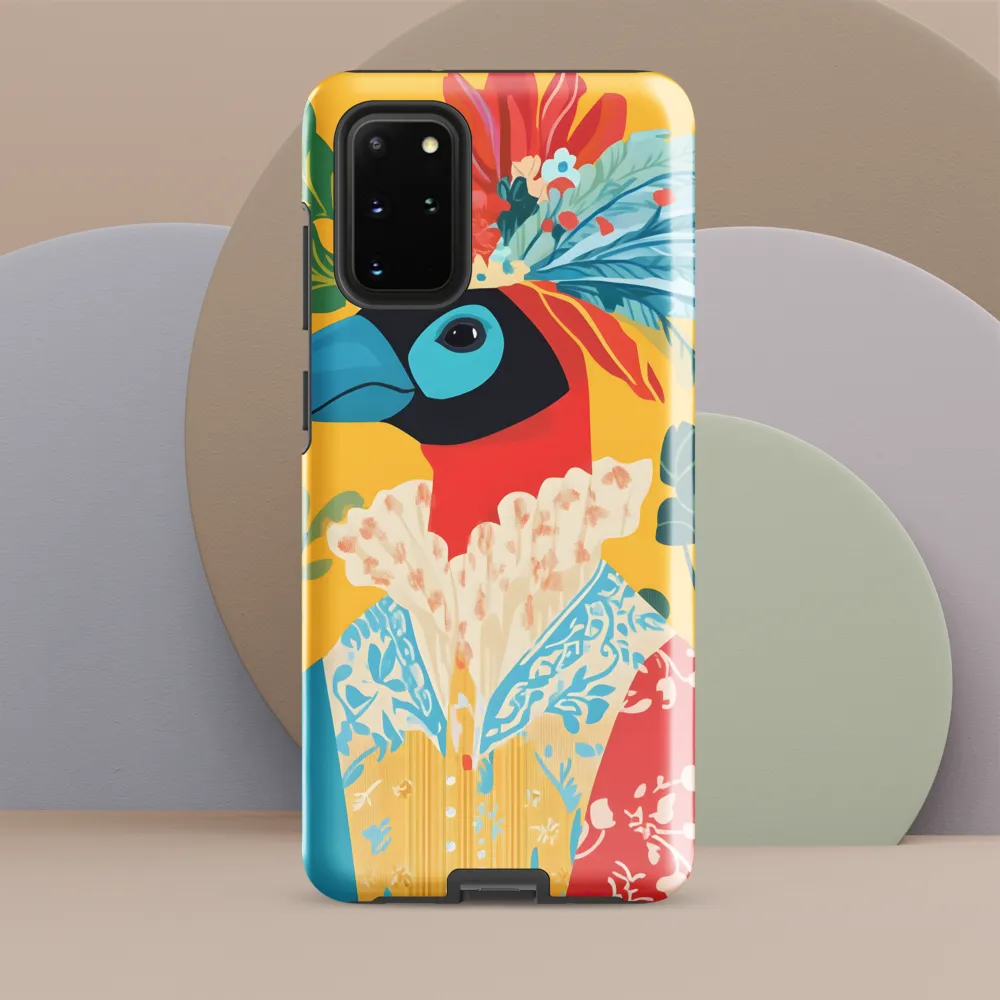 The Regal Parrot: A Celebration of Color | Phone Case |  S20 Plus | Tough Case | Glossy
