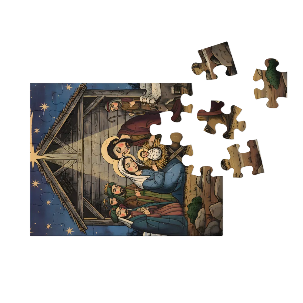 Holy Night — Nativity Scene 
 Jigsaw Puzzle in Tin Box