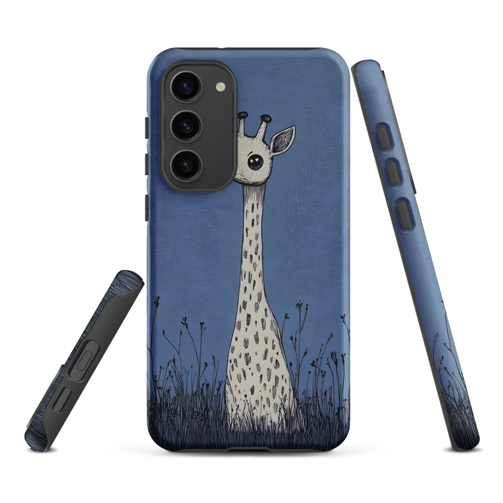 Whimsical Giraffe in Blue
