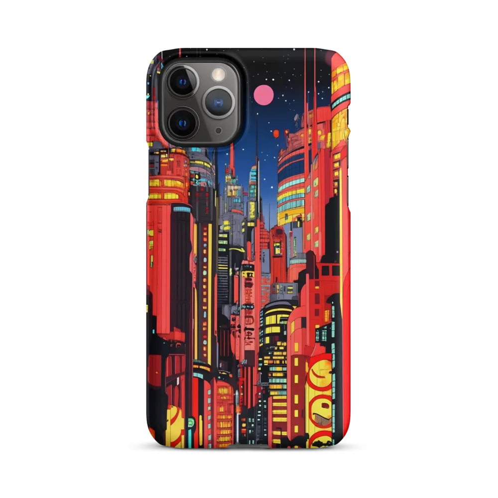 Neon Dreams: A Cyberpunk Cityscape | Phone Case |  11 Pro | Snap Case | Matte