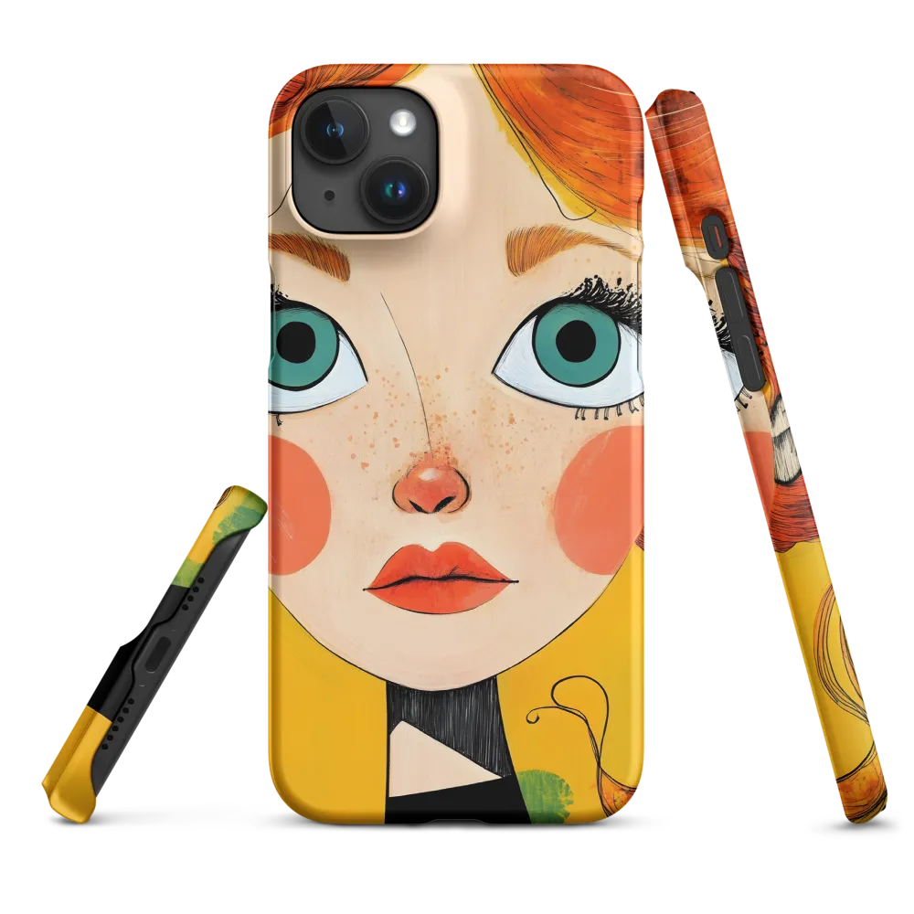 Whimsical Portrait of a Girl | Phone Case |  15 Plus | Snap Case | Matte