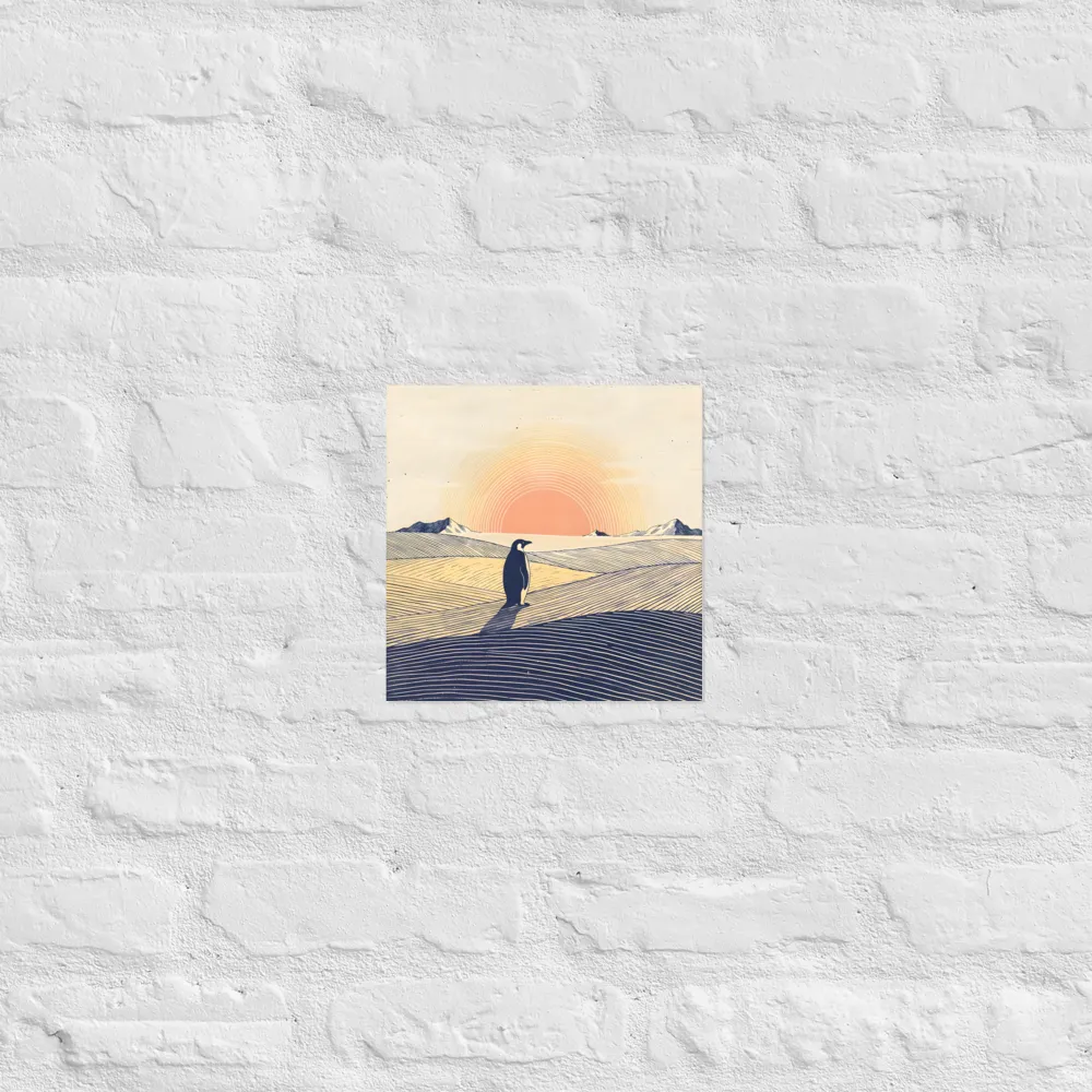 Penguin at Dusk 
 Poster | 10″x 10″
