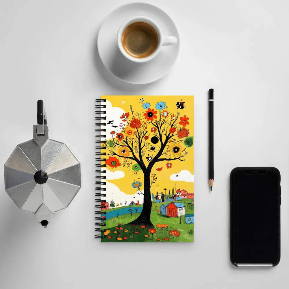 Whimsical Blooms of Life | Spiral Notebook