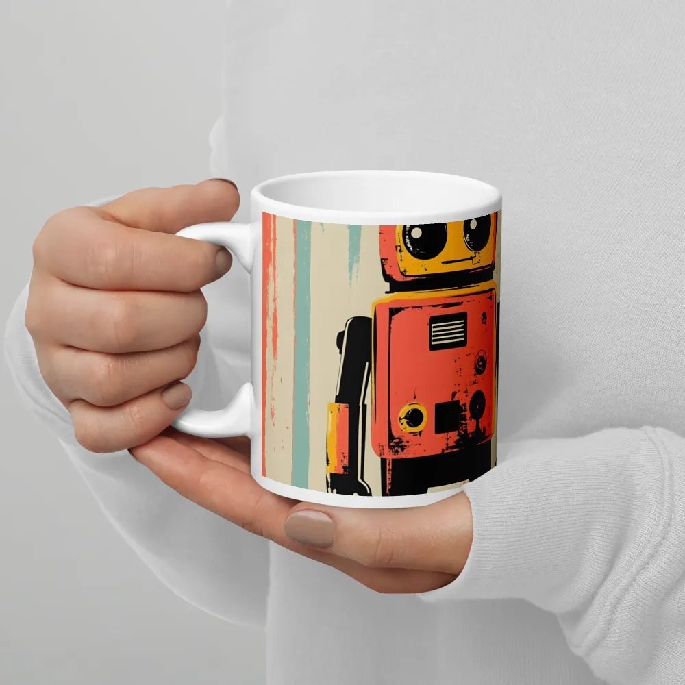 Retro Robot Charm | Mug with White inside | 11 oz