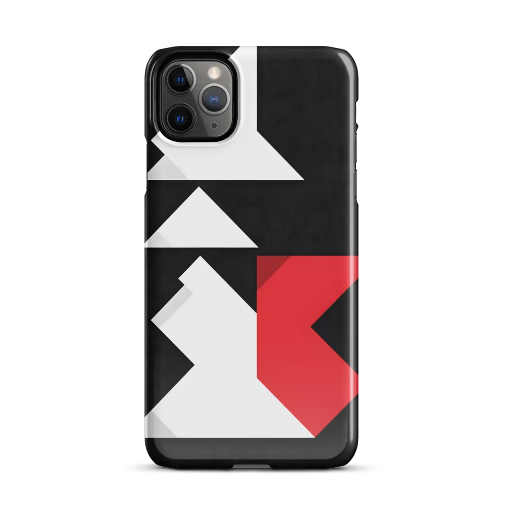 Geometric Symphony in Contrast | Phone Case |  11 Pro Max | Snap Case | Glossy