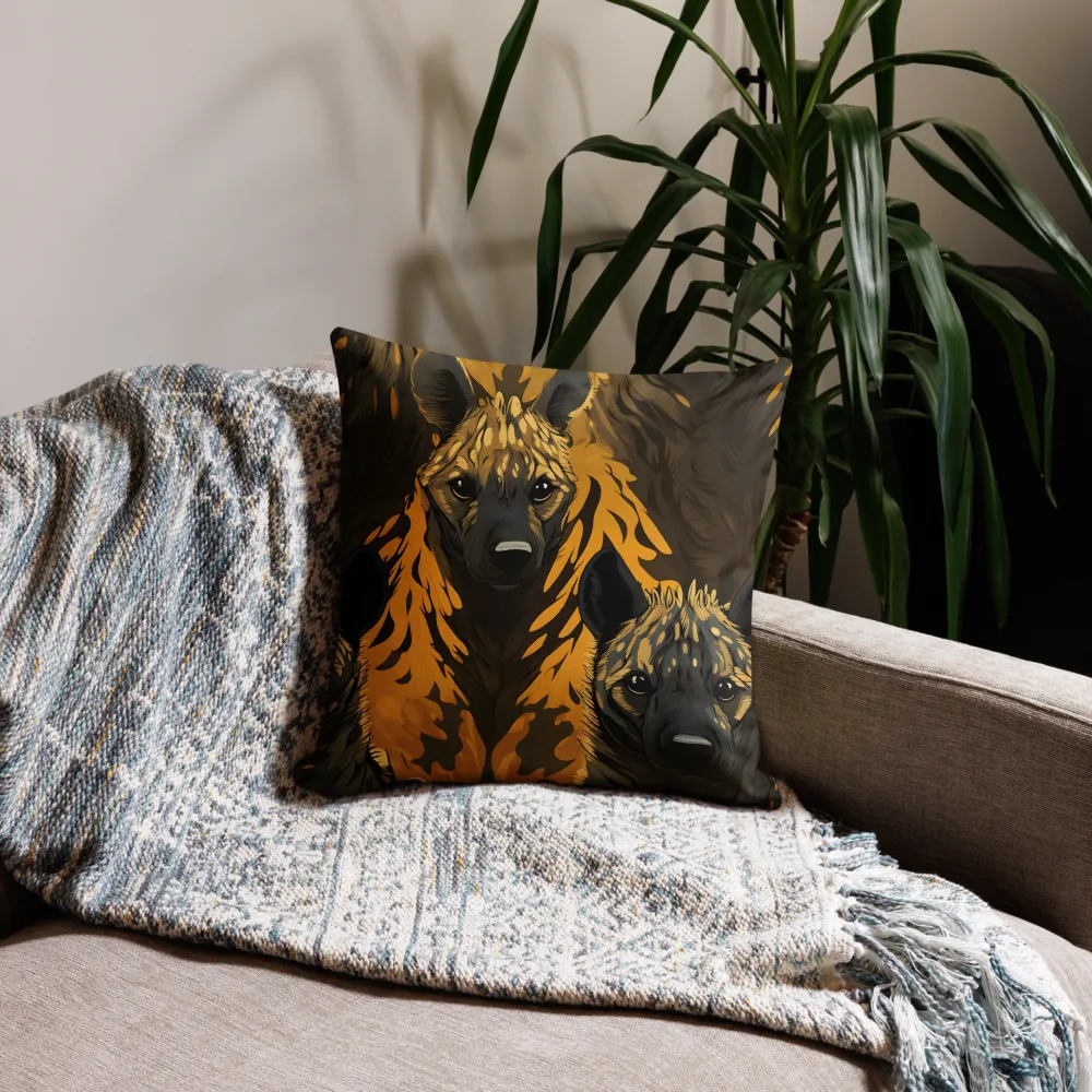 The Call of the Wild: Hyena Harmony | Pillow | 18″×18″