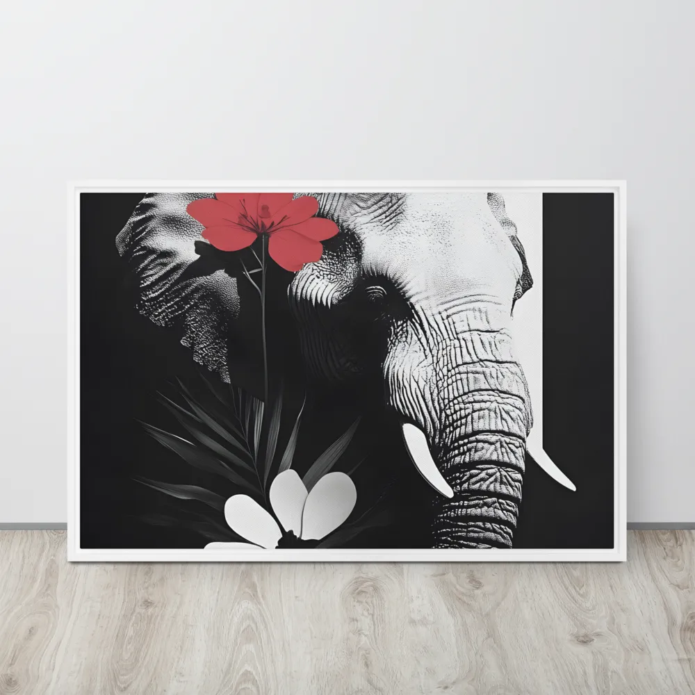 Elephant Harmony | Canvas with White Frame | 24″×36″