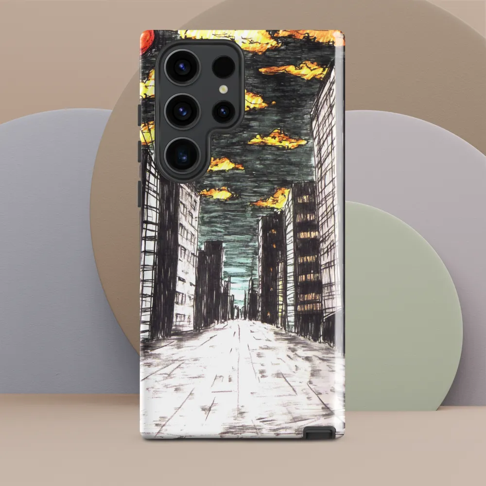 Eclipsed Cityscape | Phone Case |  S23 Ultra | Tough Case | Glossy