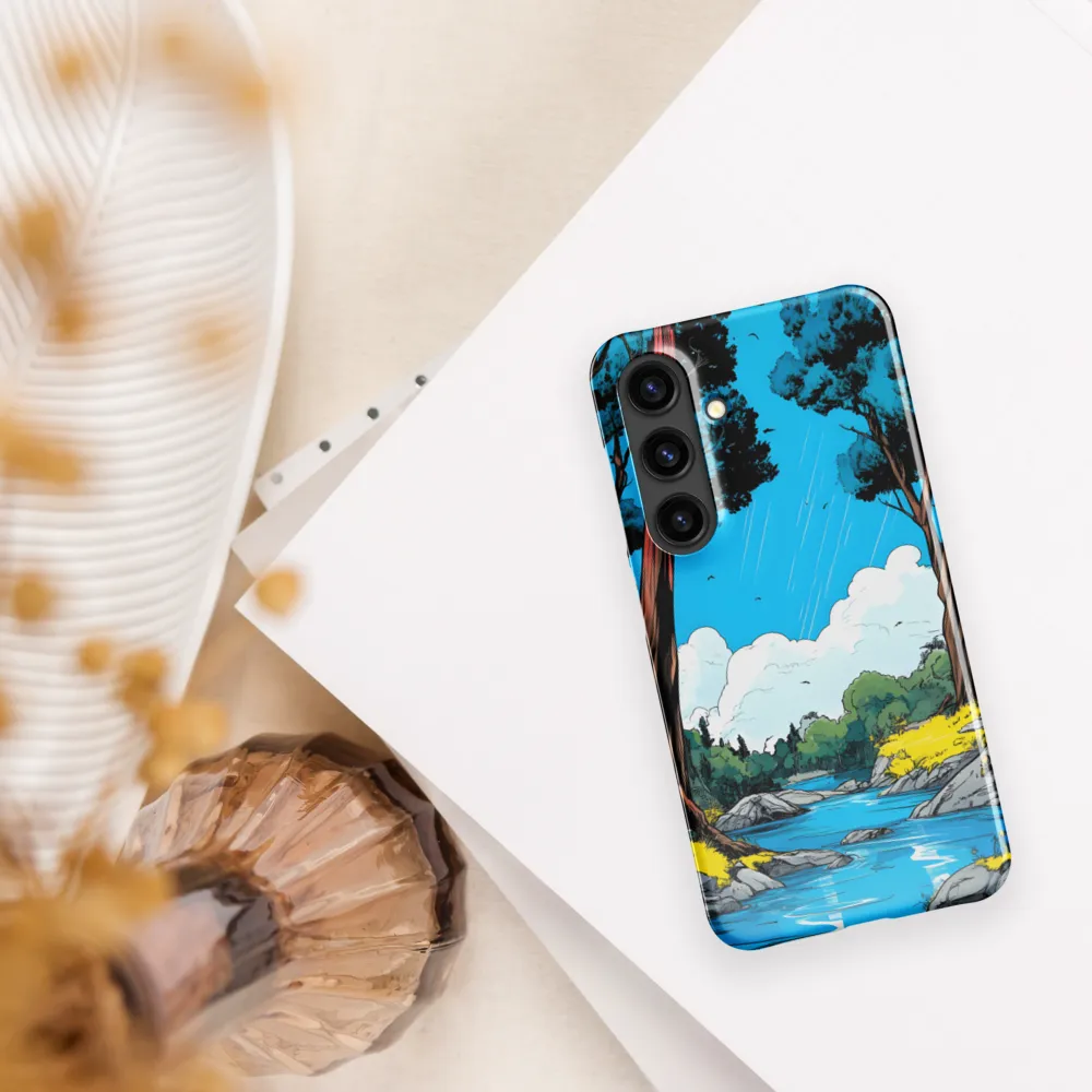 Tranquil River in a Comic Landscape