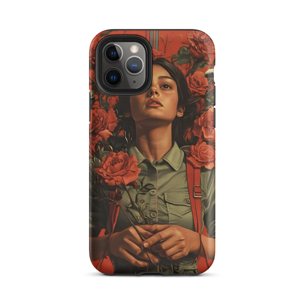 Harmony and Strength: A Portrait Among Roses