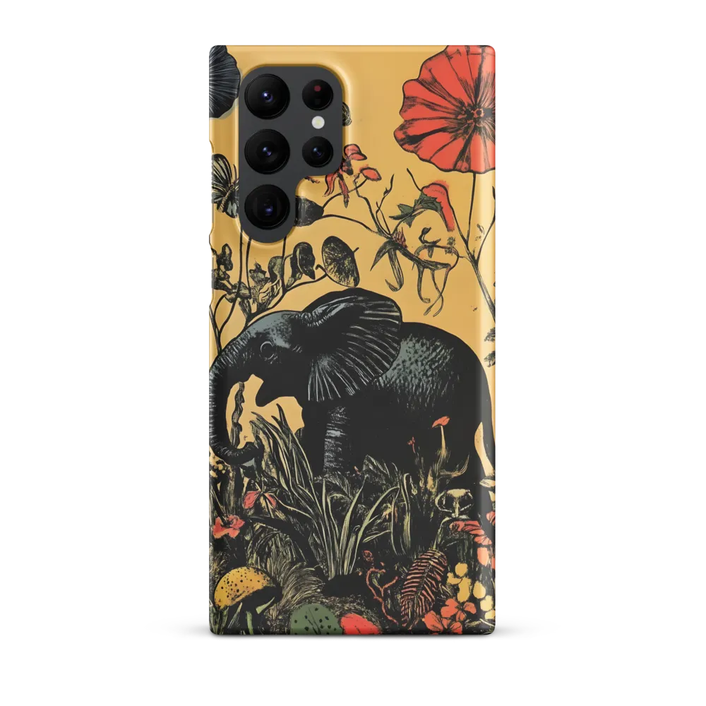 Floral Majesty: The Elephant's Sanctuary | Phone Case |  S22 Ultra | Snap Case | Matte