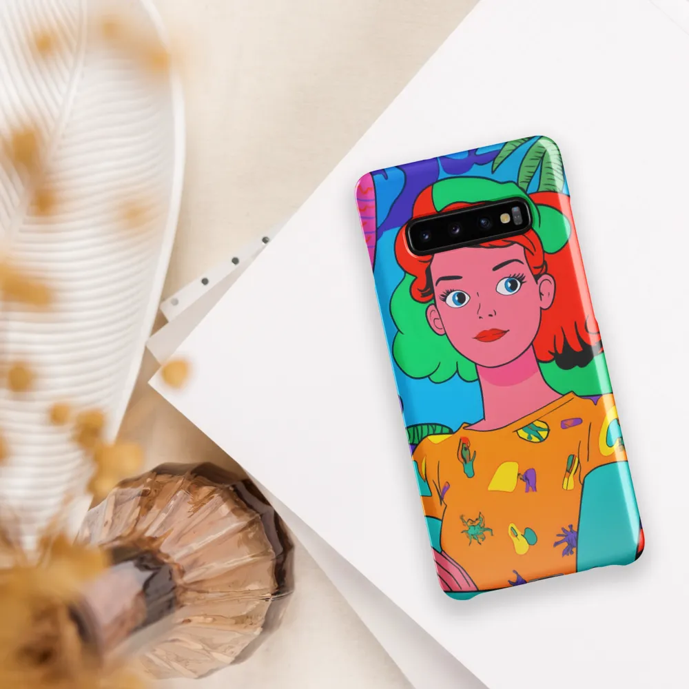 Tropical Vibes: A Playful Portrait | Phone Case |  S10 Plus | Snap Case | Glossy