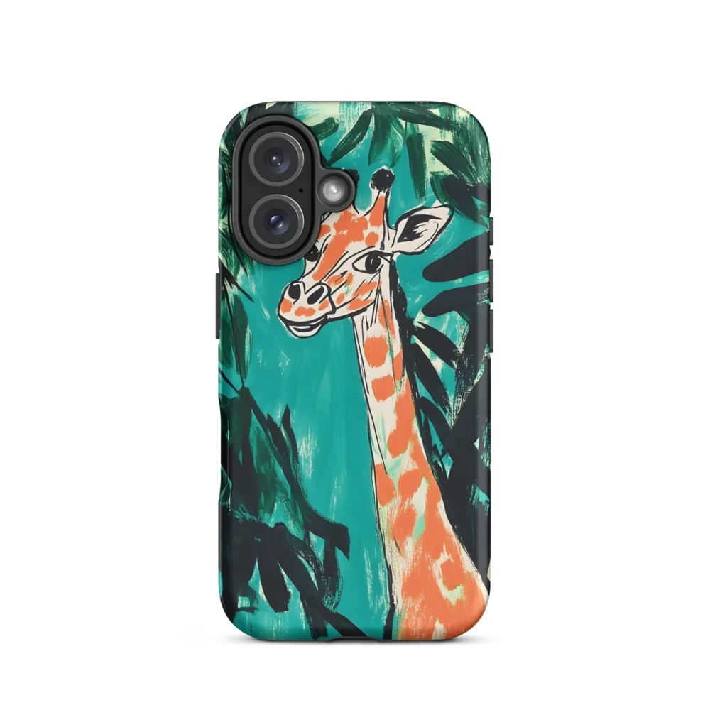 Curious Giraffe in Lush Greenery | Phone Case |  16 | Tough Case | Matte