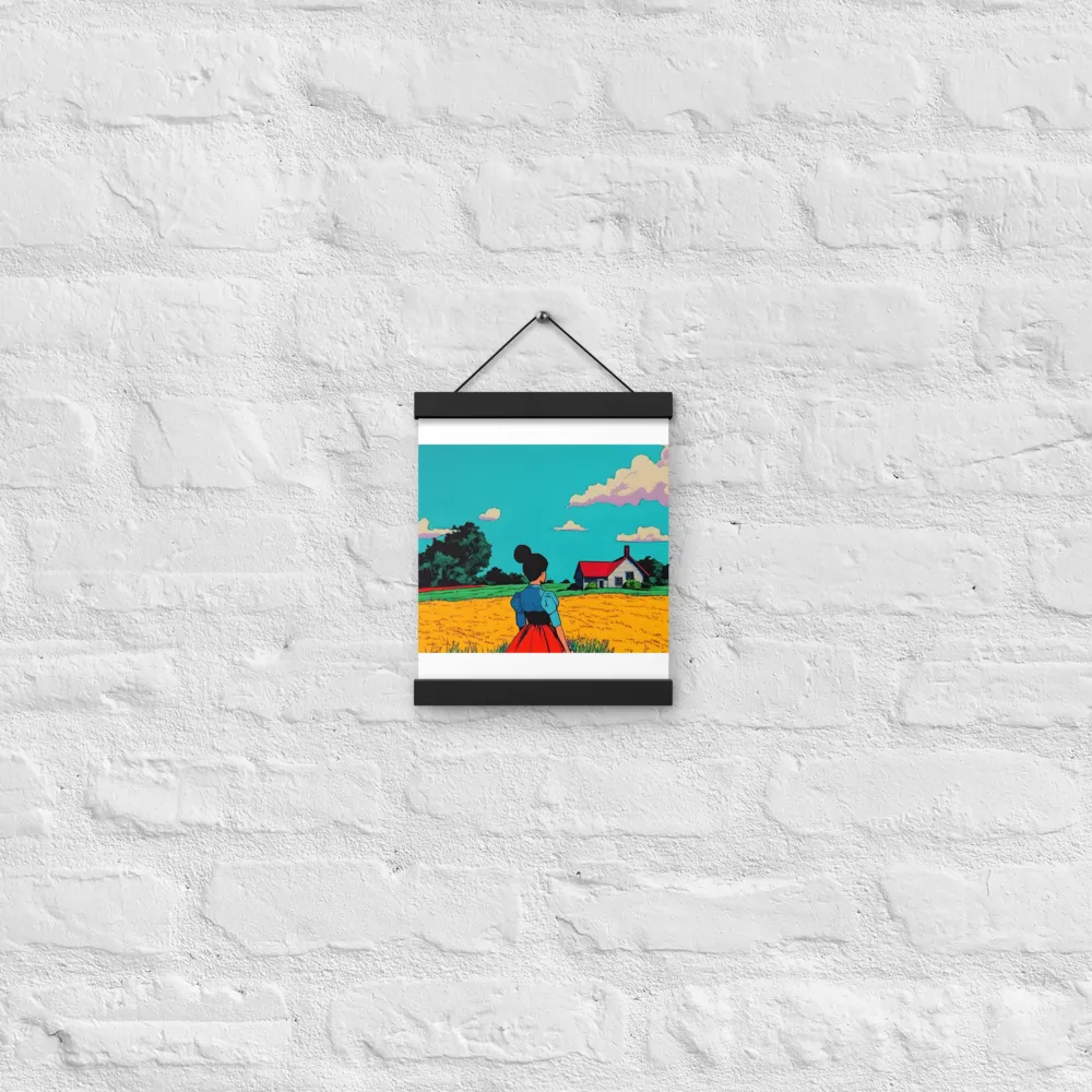 Whispers of a Sunlit Meadow | Poster With Black Wood Hanger | 8″×10″