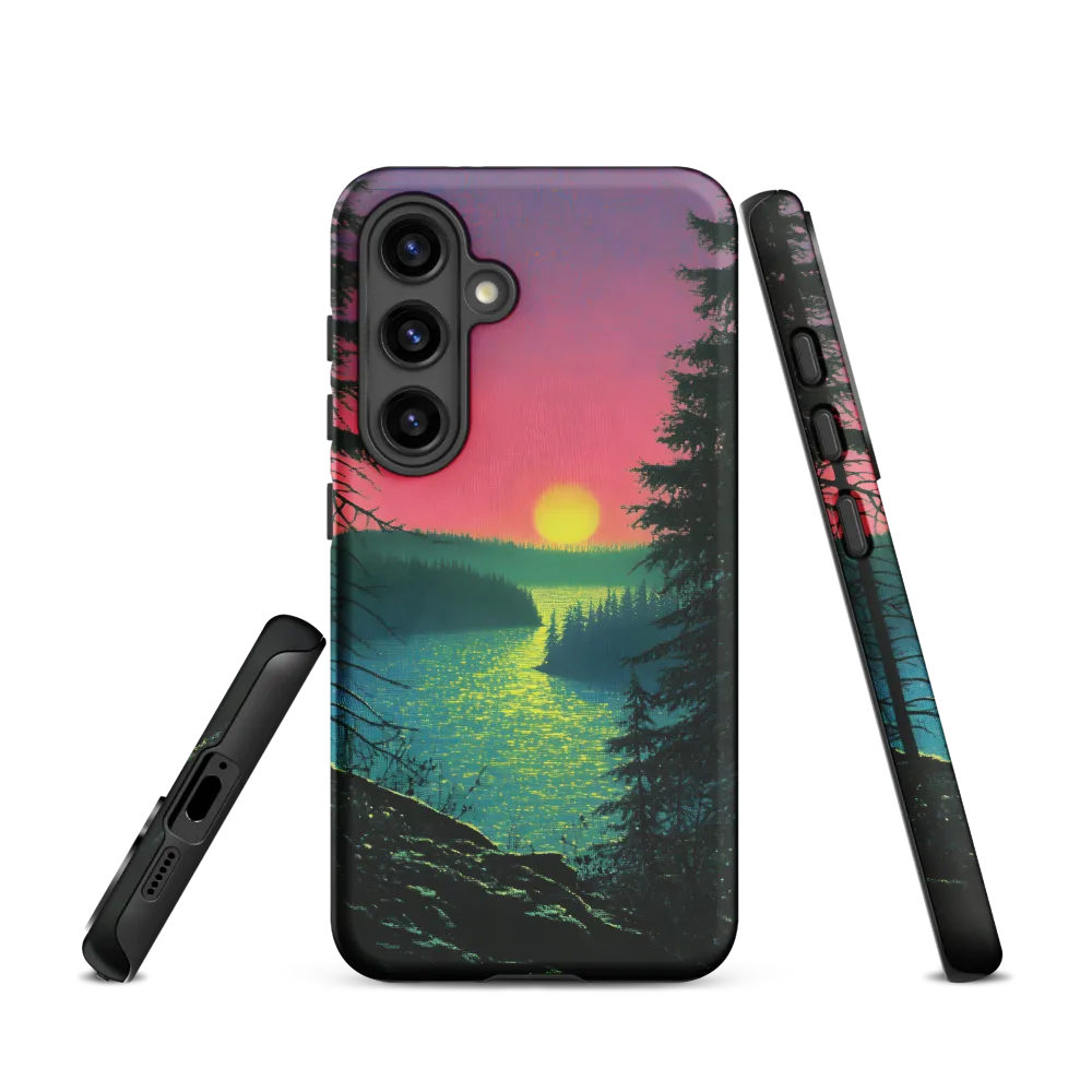 Serene Sunset by the Tranquil River