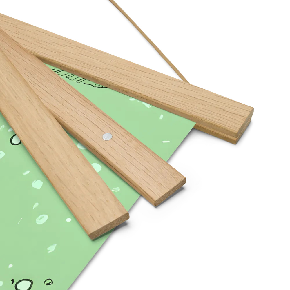 The Enigmatic Wizard | Poster With Oak Wood Hanger | 14″×14″