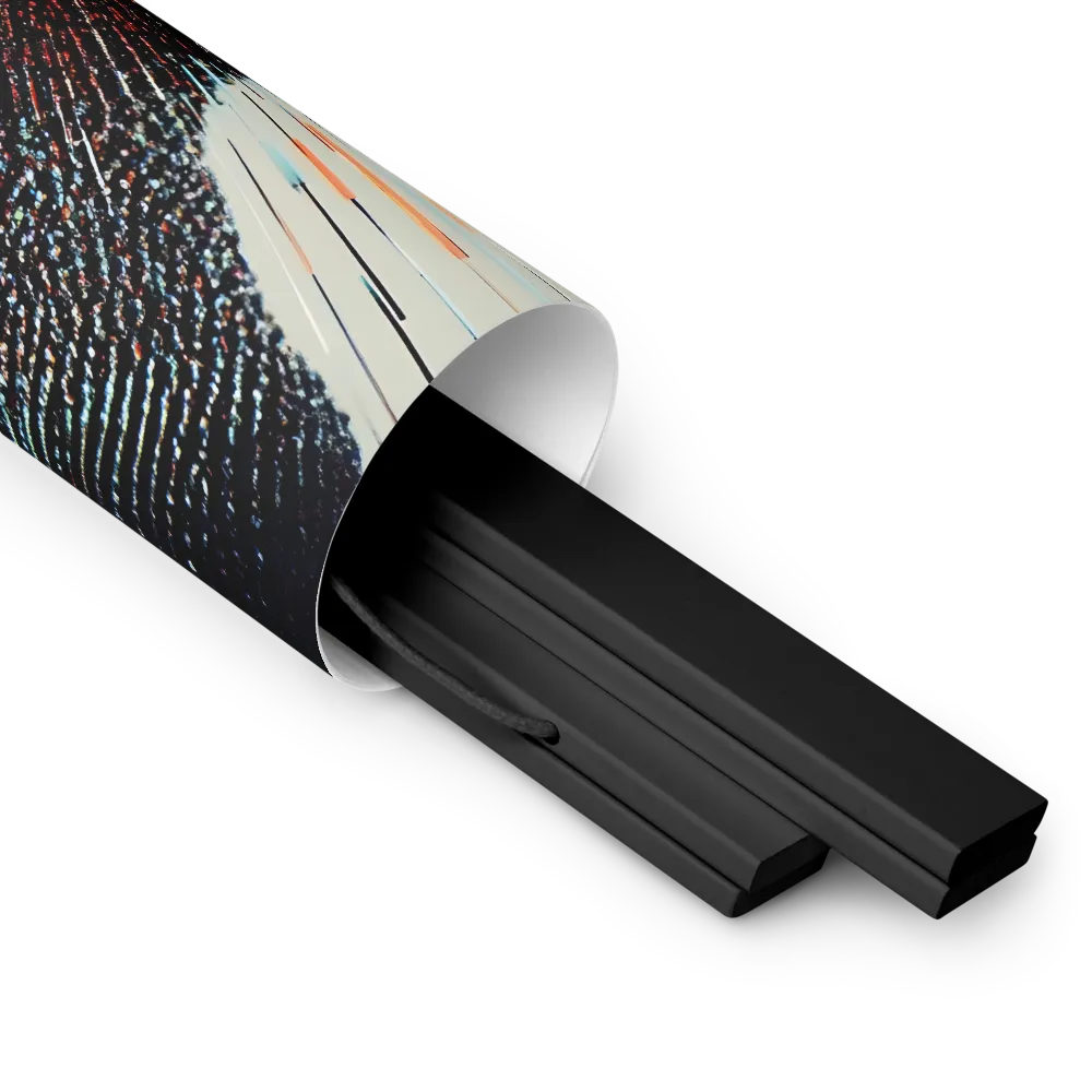 Radiant Reflection: An Abstract Journey of Thought | Poster With Black Wood Hanger | 14″×14″
