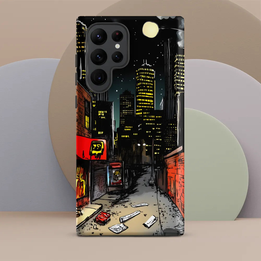 Nocturnal Cityscape: The Hidden Alley | Phone Case |  S22 Ultra | Tough Case | Matte