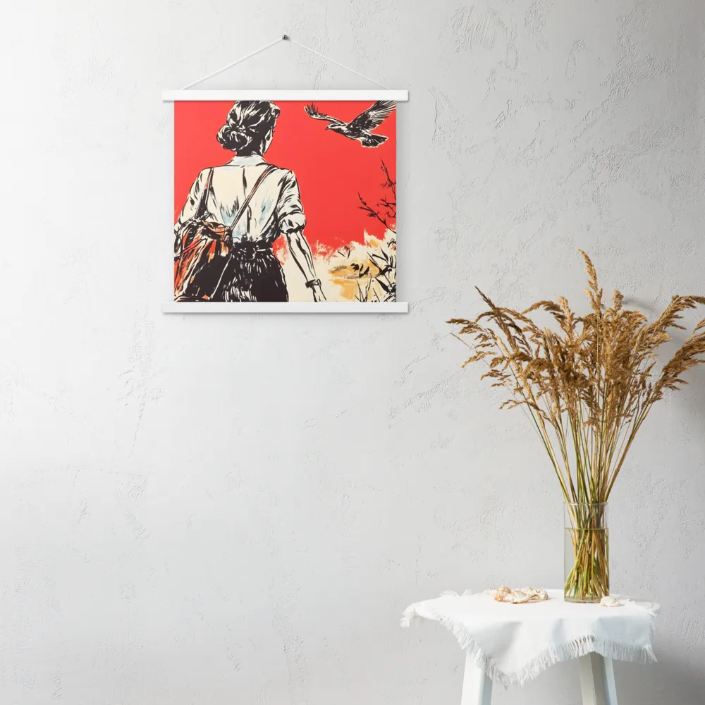 Journey Beyond the Horizon | Poster With White Wood Hanger | 18″×18″