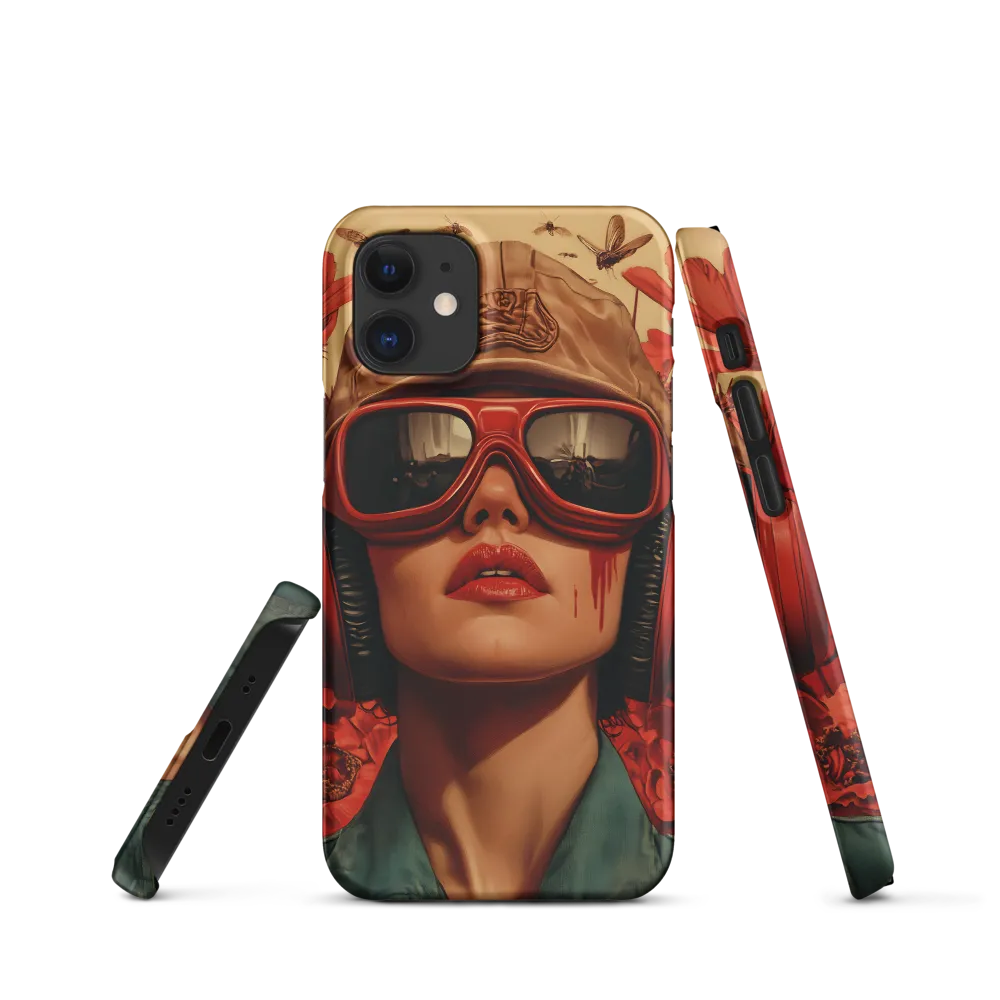Defiant Portrait in a Floral Realm | Phone Case |  12 Mini | Snap Case | Matte