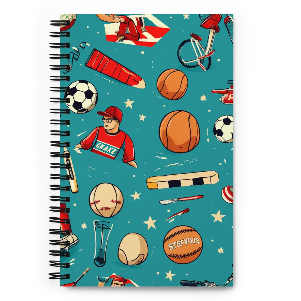 Playful Sports Medley | Spiral Notebook