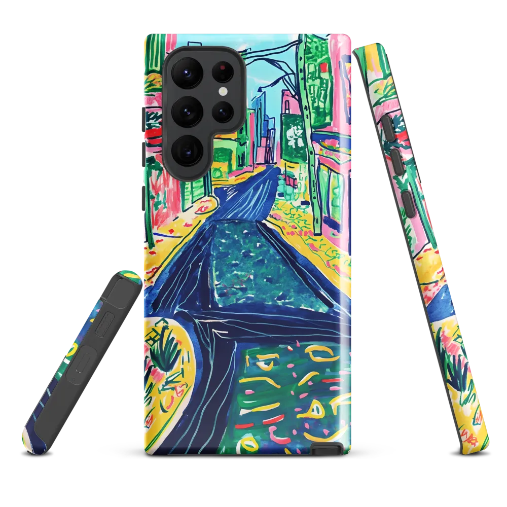 Dreamy Street in Vibrant Hues