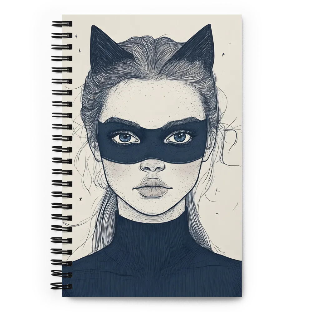 Whimsical Cat Girl | Spiral Notebook