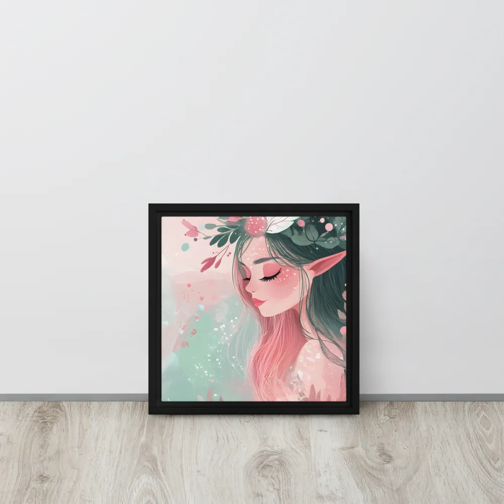 Whispers of Nature | Canvas with Black Frame | 12″×12″