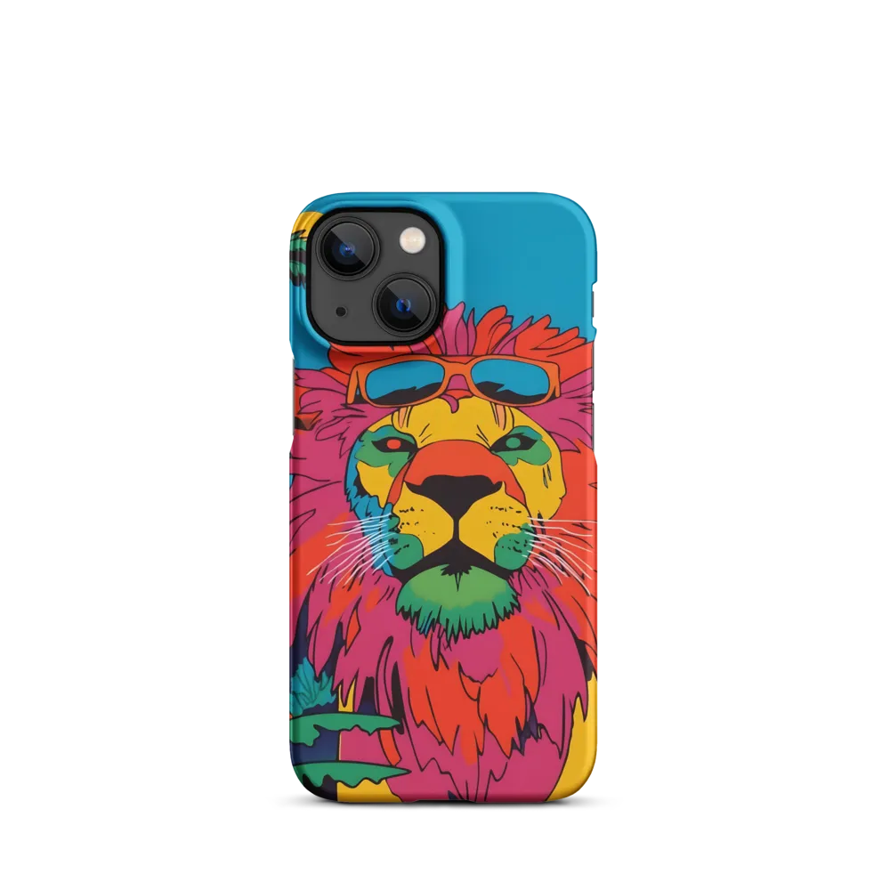 Lion with Sunglasses: A Vibrant Tropical Portrait
