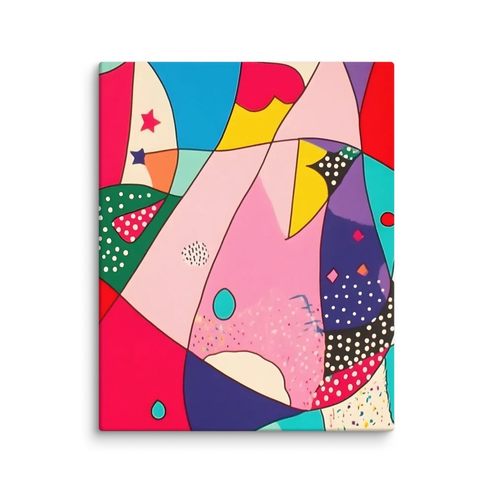 Playful Geometry in Color | Canvas | 16″×20″