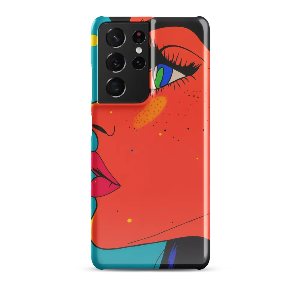 Vibrant Feminine Profile in Pop Art