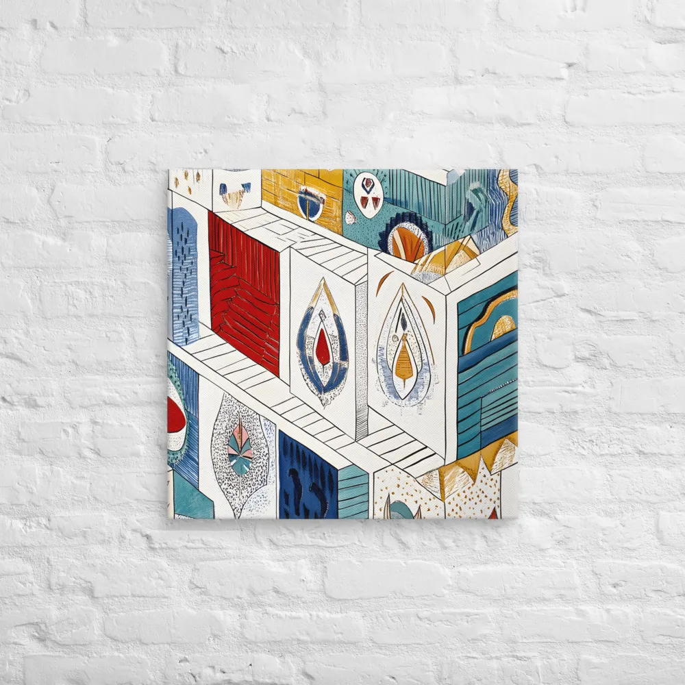 Symphony of Geometric Harmony | Canvas | 24″×24″