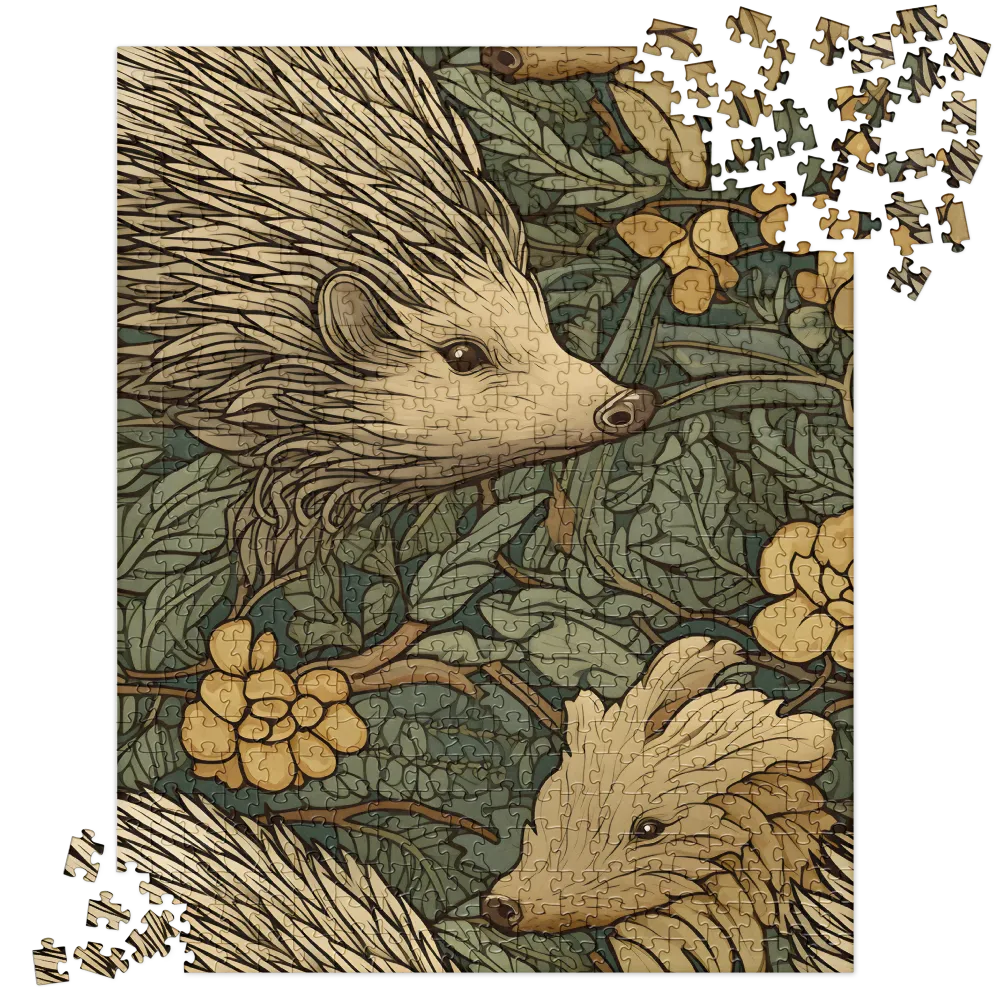 Whimsical Hedgehog Garden | Jigsaw Puzzle | 520 pieces