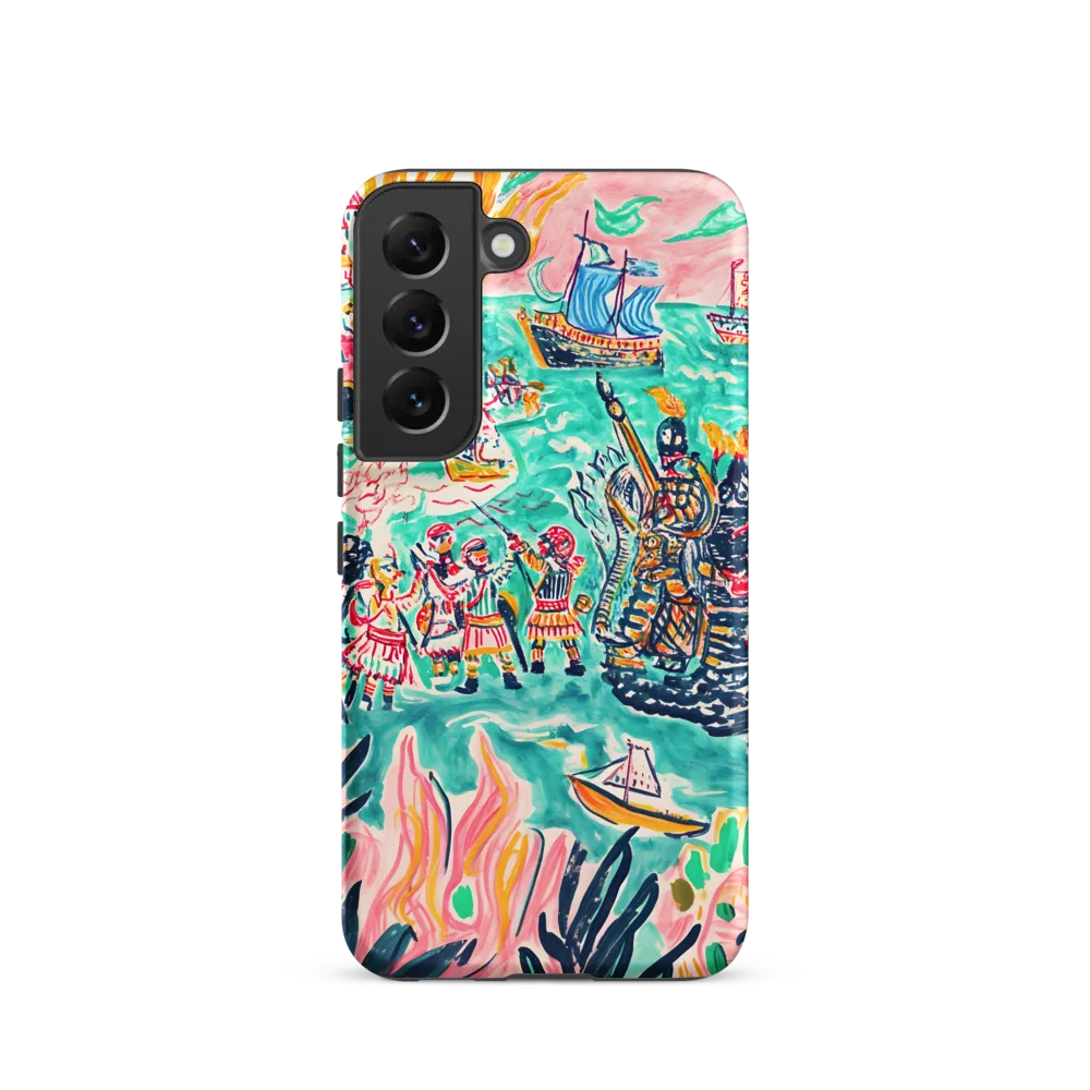 Battle on the Fiery Sea | Phone Case |  S22 | Tough Case | Matte
