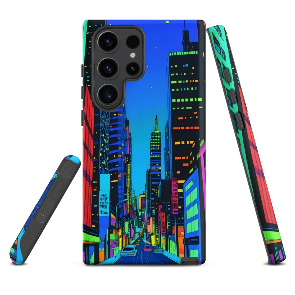 Neon Dreamscape: A Futuristic City at Dusk