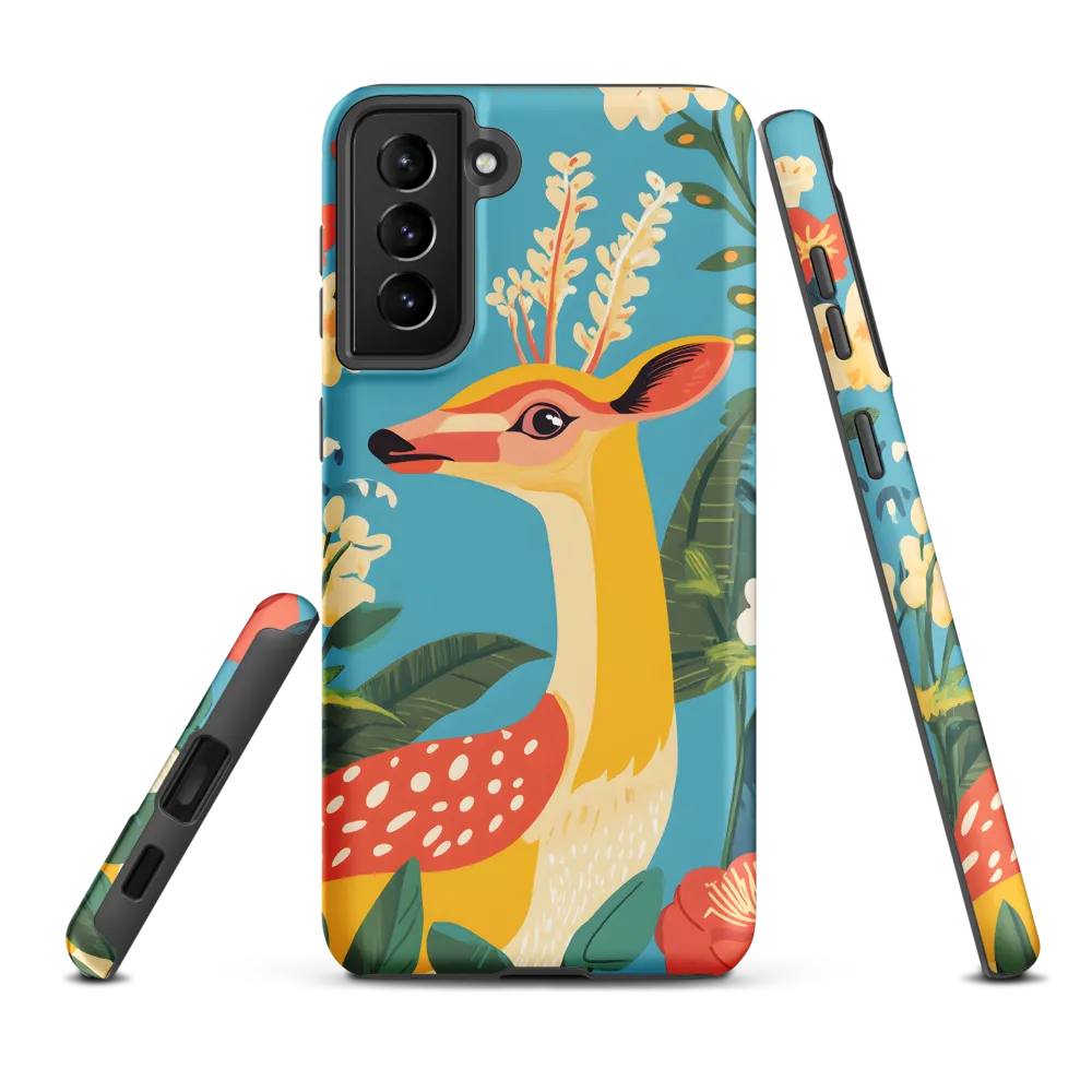 Serene Majesty: A Vibrant Deer Amidst Flora