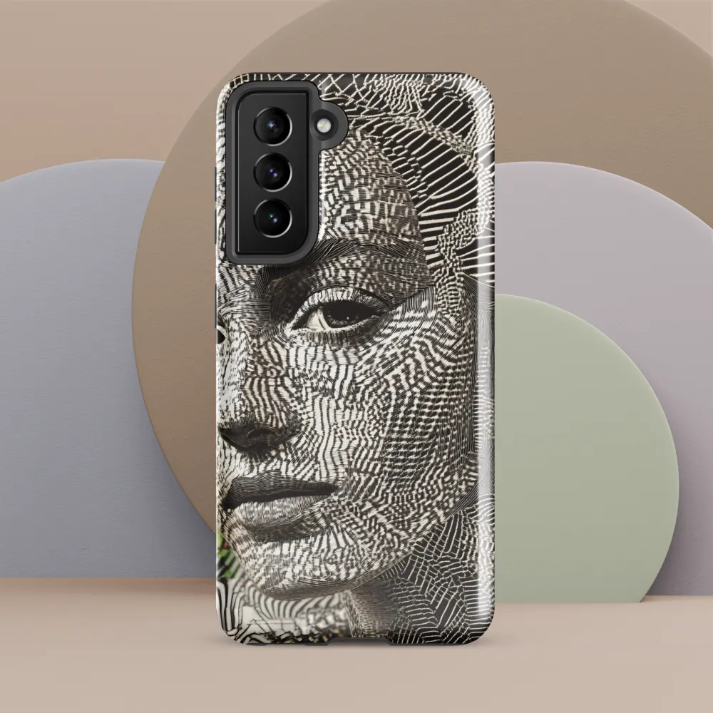 Intricate Patterns of the Human Face | Phone Case |  S21 FE | Tough Case | Glossy