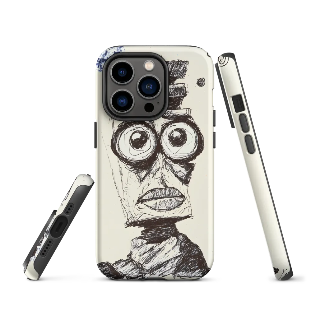 Abstract Surrealist Figure in Cubism | Phone Case |  14 Pro | Tough Case | Matte