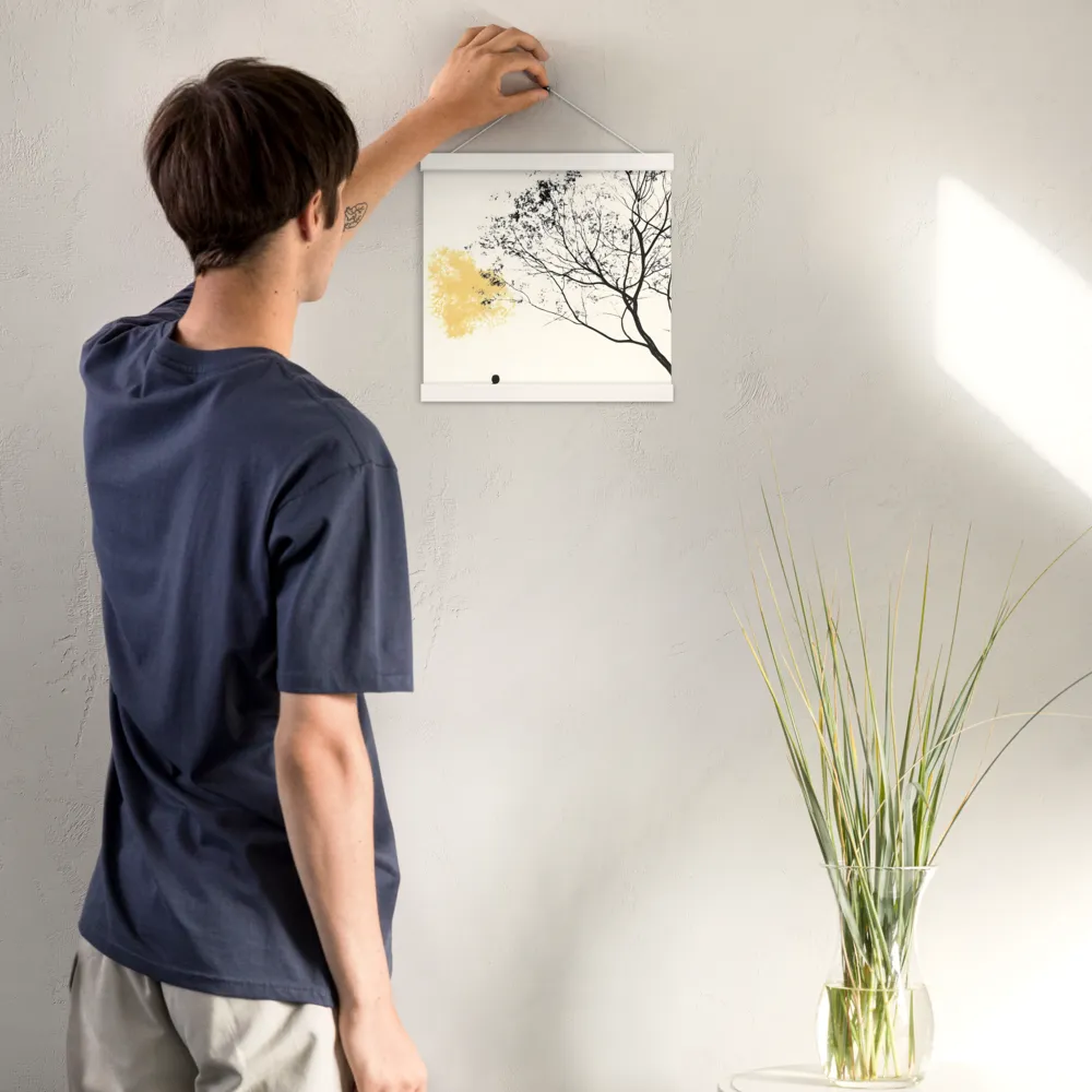 Whispers of Solitude | Poster With White Wood Hanger | 12″×12″