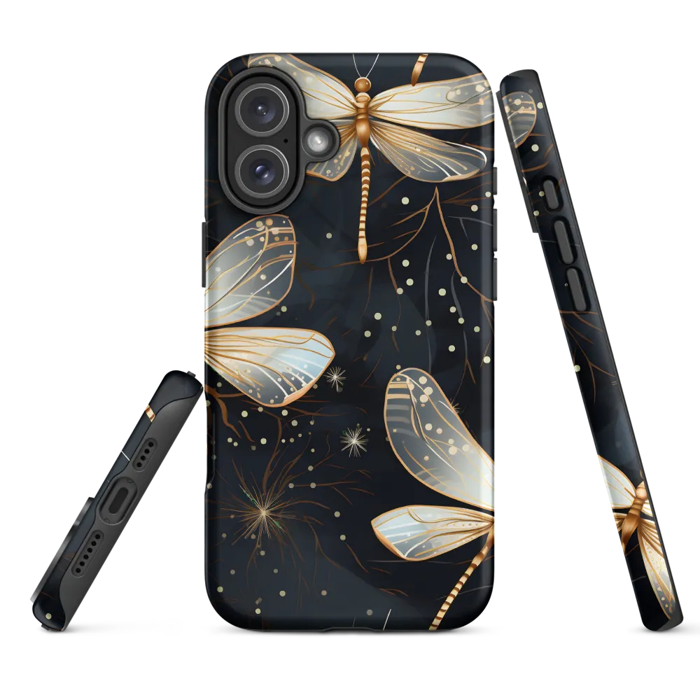 Ethereal Dance: Dragonflies in a Midnight Garden