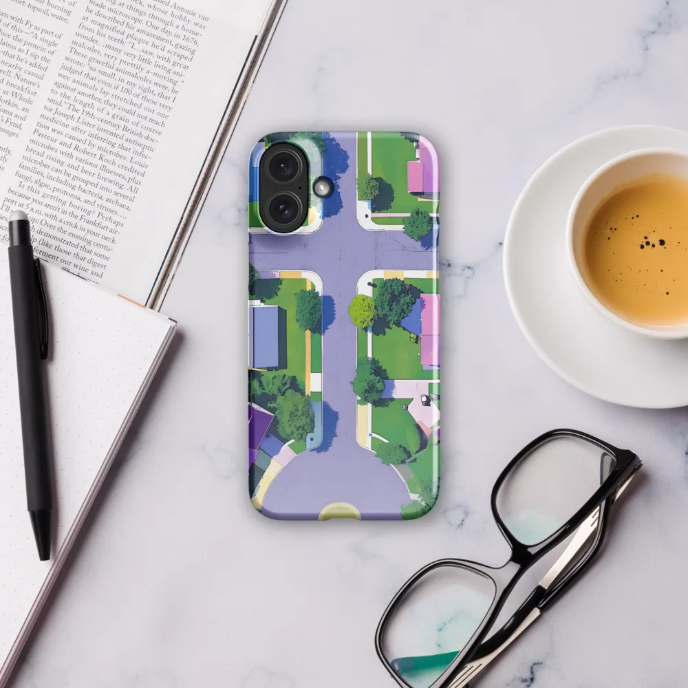 Aerial Harmony: Suburban Crossroads | Phone Case |  16 Plus | Snap Case | Glossy