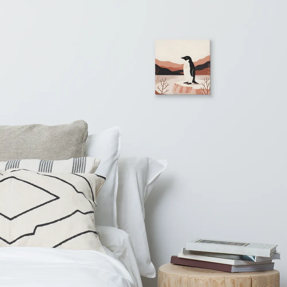 Penguin on Ice Floe 
 Canvas | 10″x 10″