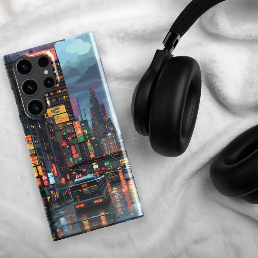 Neon Dreams: A Pixelated Urban Night