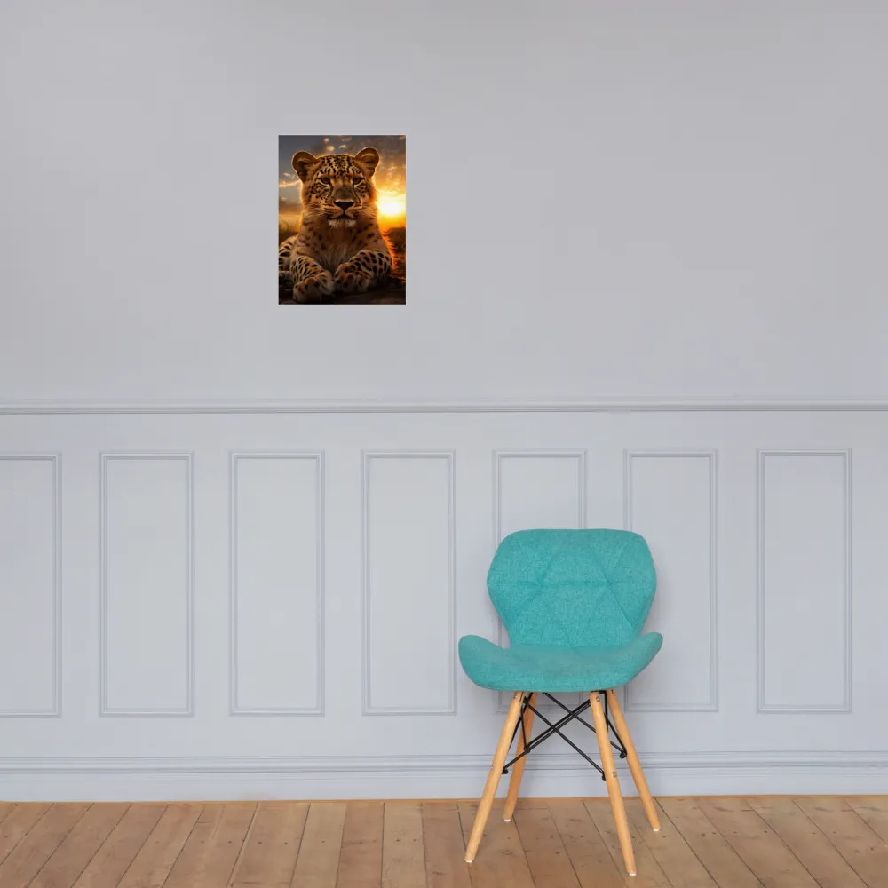 Regal Presence: The Leopard at Sunset | Poster | 12″×16″