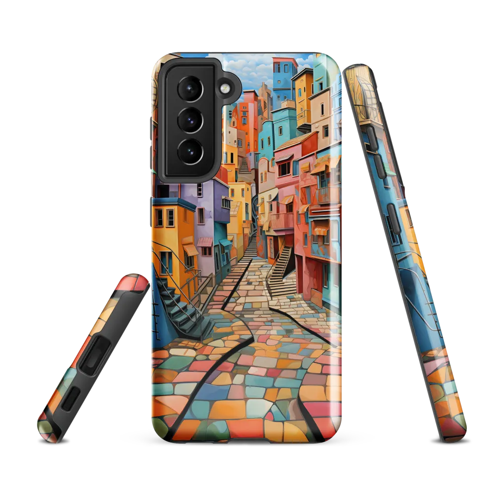 Vibrant Cityscape: A Kaleidoscope of Colors | Phone Case |  S21 FE | Tough Case | Glossy