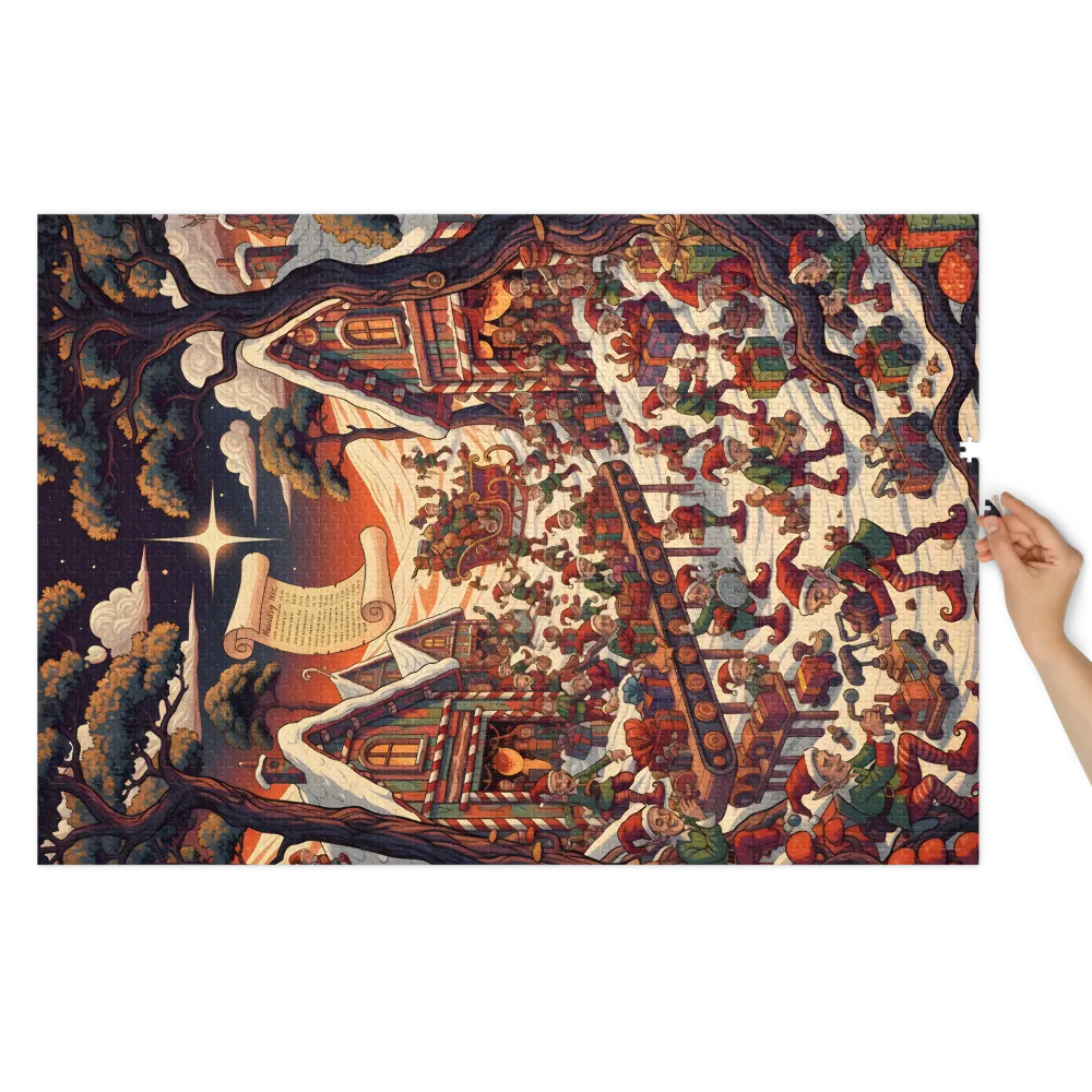 Santa's Busy Workshop 
 Jigsaw Puzzle in Tin Box