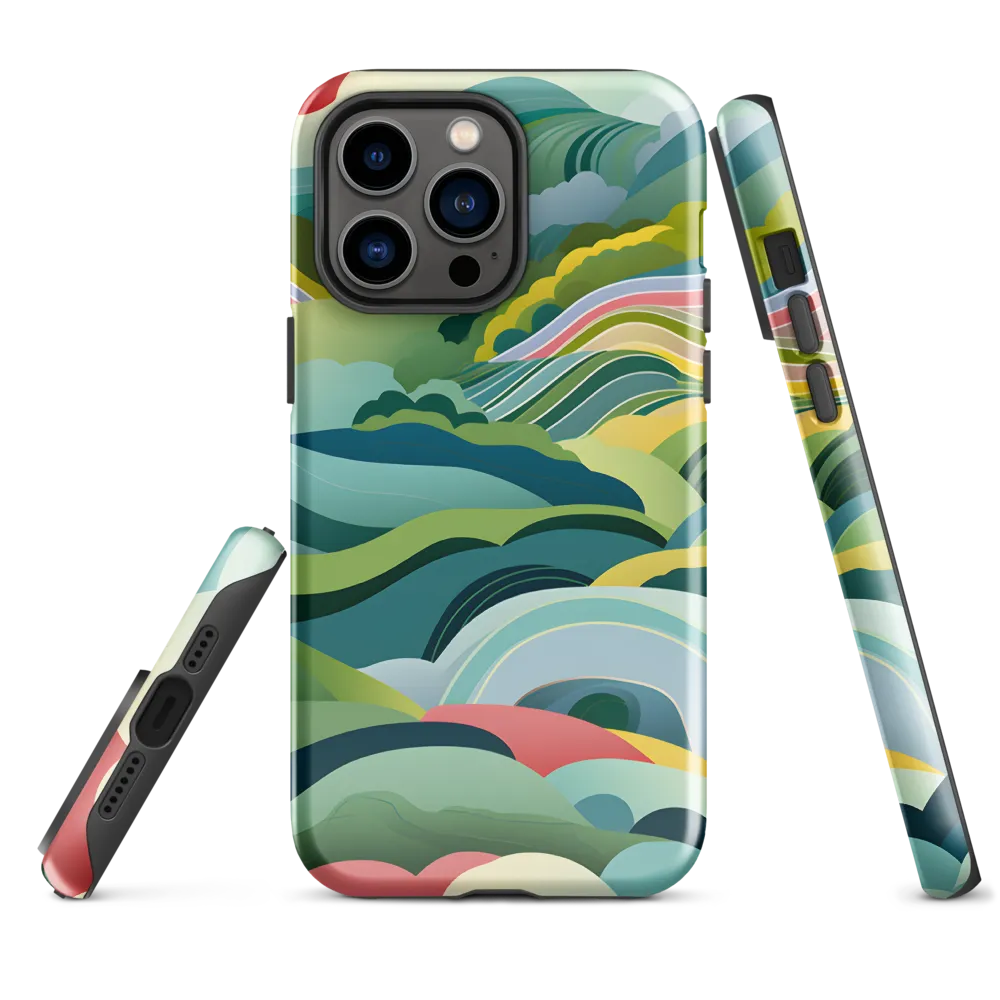 Waves of Serenity | Phone Case |  14 Pro Max | Tough Case | Glossy
