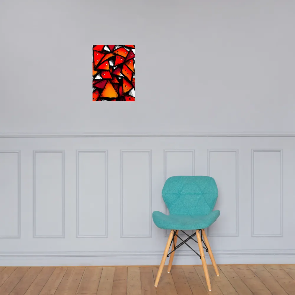 Dynamic Geometry of Red and Orange | Poster | 12″×16″