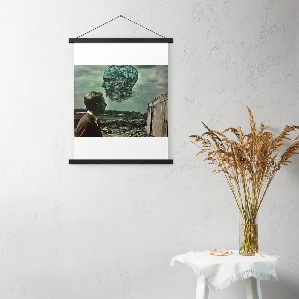 Ethereal Reflections: Identity in a Fragmented World | Poster With Black Wood Hanger | 18″×24″